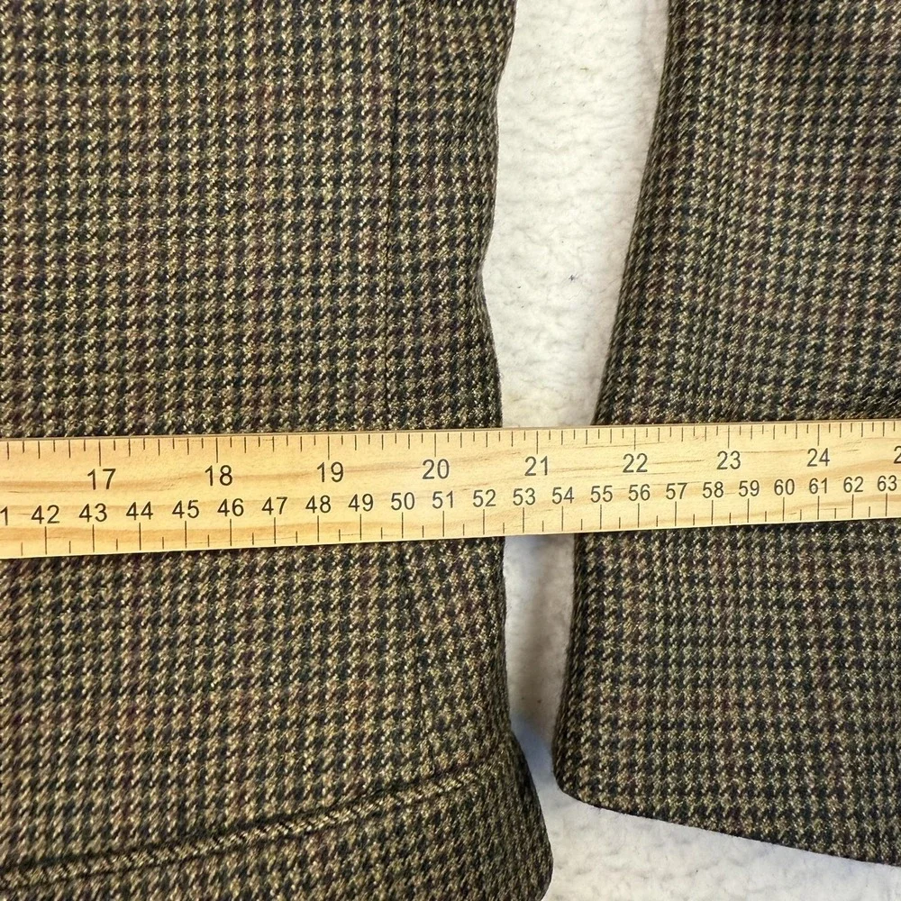Lauren Ralph Lauren Blazer‎ Mens 42L Brown Houndstooth Wool Two Button Jacket